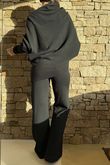 Elbury Huggle Luxury Knit Co Ord Set Black /55=